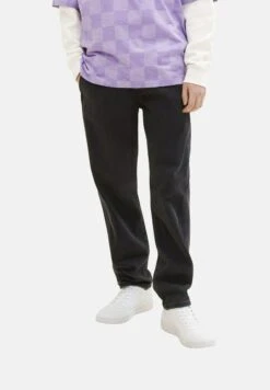 TOM TAILOR Denim Relaxed Fit Jeans - Used Dark Stone Black Denim
