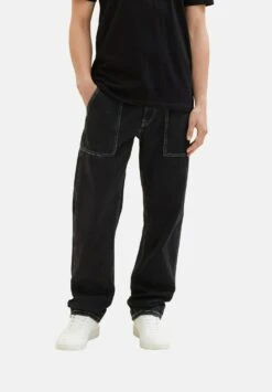 TOM TAILOR Denim Relaxed Fit Jeans - Used Dark Stone Grey Denim -Syntia Delaney 045d8ac127154e89869ab3834a161afd