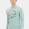 Tom Tailor Mit Logo- Longsleeve - Dusty Mint Blue