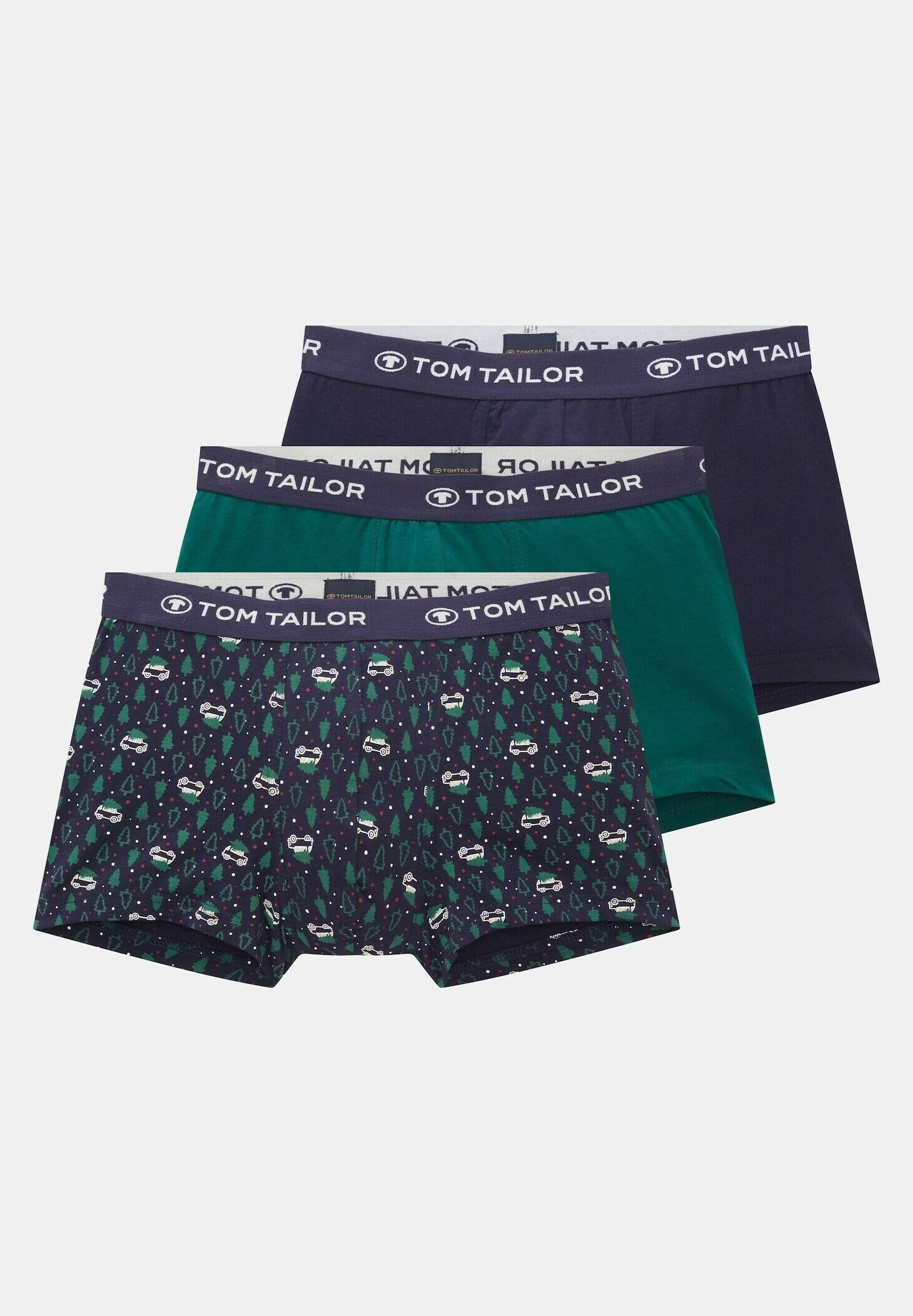 Tom Tailor 3Er Pack Mit Weihnachtsmotiv - Onderbroeken - Green Allover 7 Tom Tailor 3Er Pack Mit Weihnachtsmotiv - Onderbroeken - Green Allover - Afbeelding 5