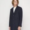Tom Tailor Halflange Jas - Navy Blue Structure