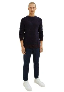 Tom Tailor Trui - Navy Red Structure