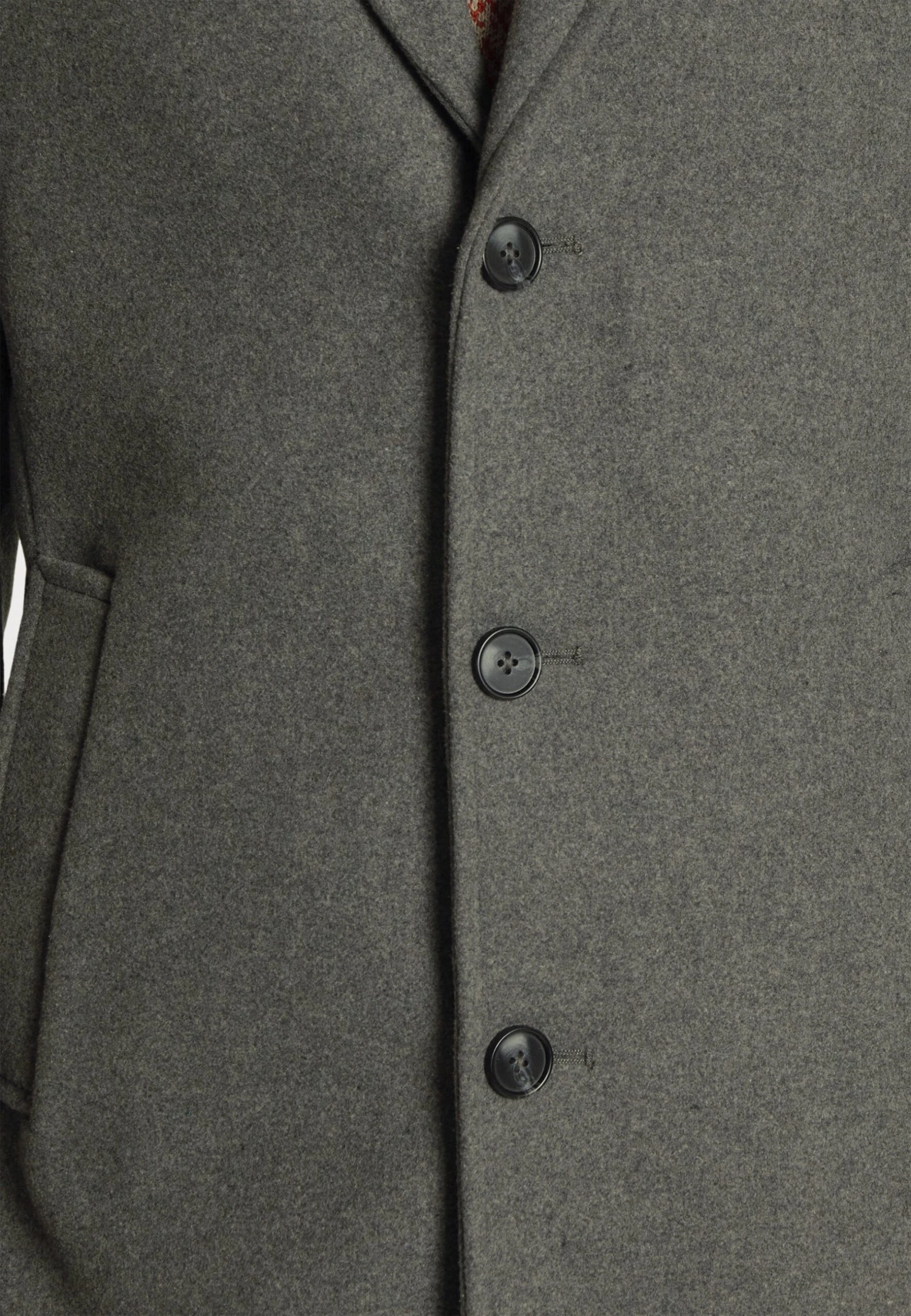 Tom Tailor Halflange Jas - Grey Wool Structure 7 Tom Tailor Halflange Jas - Grey Wool Structure - Afbeelding 5