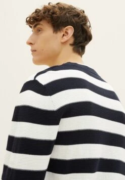 TOM TAILOR Denim Trui - Navy White Block Stripe 11 TOM TAILOR Denim Trui - Navy White Block Stripe -Syntia Delaney 132599a2819641c398e78b88f1ff6f64