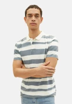 Tom Tailor Gestreiftes - Poloshirt - Water Navy Stripes Beige Base -Syntia Delaney 1470dcda171843039682fa8298e61972