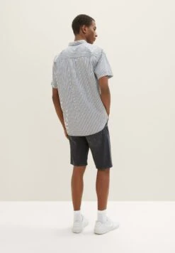 Tom Tailor Josh - Jeansshort - Used Dark Stone Grey Denim -Syntia Delaney 1796556175b24d08946156436b8ea9fd