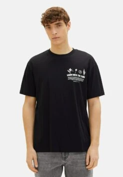TOM TAILOR Denim Mit Print - T-Shirt Print - Black
