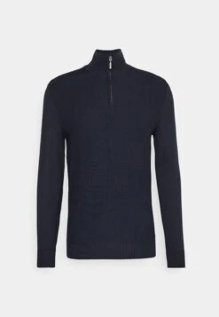 Tom Tailor Structured Troyer - Trui - Blue Grey -Syntia Delaney 19ea2e604a0b450e8a7e51eeb4578555