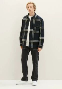 TOM TAILOR Denim Mit Karomuster - Lichte Jas - Black Navy White Check -Syntia Delaney 1cb1199eb3a542c9ba9c646c6100fe65