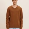 Tom Tailor V-Neck - Trui - Equestrian Brown Melange -Syntia Delaney 1d2cf2deb12b44fdaac48cd3e3a35d31