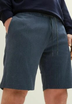 TOM TAILOR Denim Shorts - Navy Blue Structure -Syntia Delaney 1d570e8360ad43d3a2bb59f291a14c83