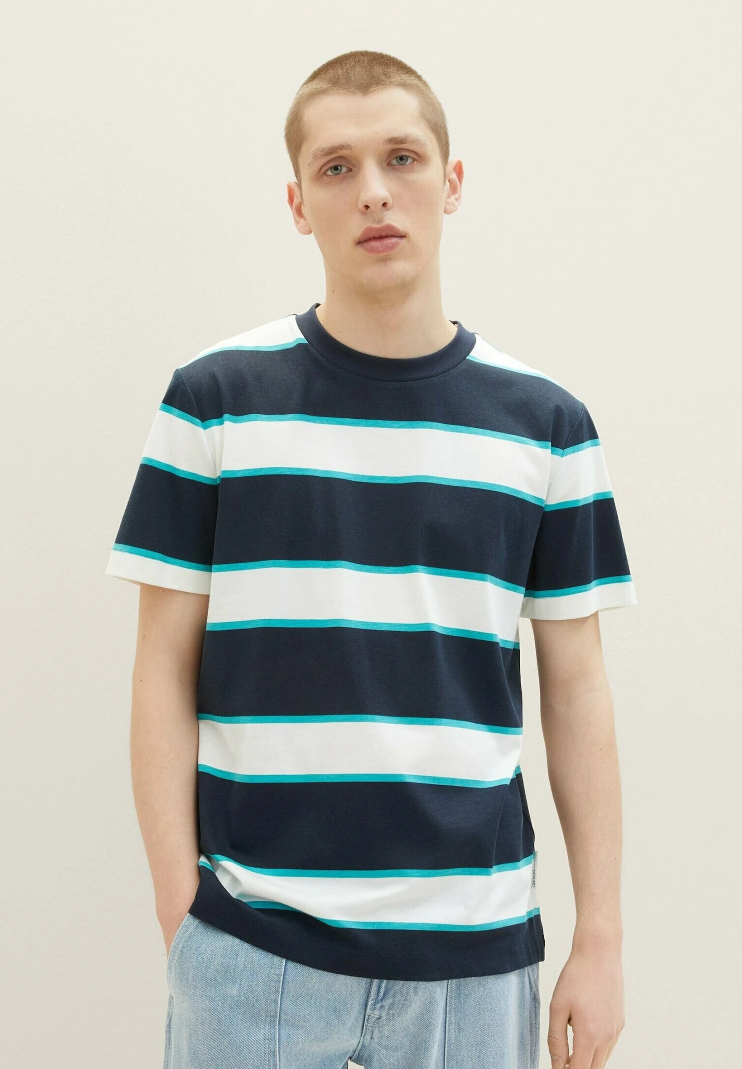 TOM TAILOR Denim Gestreiftes- T-Shirt Print - Mixed Bold Stripe 3 TOM TAILOR Denim Gestreiftes- T-Shirt Print - Mixed Bold Stripe