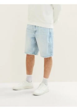 TOM TAILOR Denim Jeansshort - Used Bleached Blue Denim -Syntia Delaney 1f4f46abd5f94d6dbaaa9edf6dd635c8