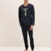 Tom Tailor Mit Logo Print Set - Pyjama - Blue Dark Solid