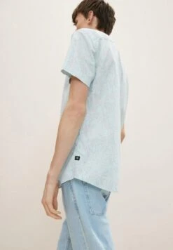 TOM TAILOR Denim Gemustertes Kurzarm - Overhemd - Blue Palm Shadow Print -Syntia Delaney 217da15396b04cdaae18e2acf1444a3b