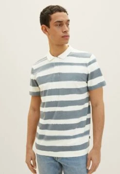 Tom Tailor Gestreiftes - Poloshirt - Water Navy Stripes Beige Base -Syntia Delaney 21d7710e6aa94a1d9fd61c916fbb4edd