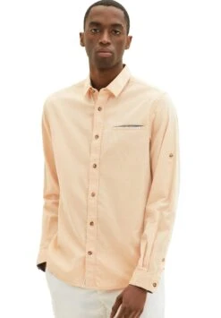 Tom Tailor Mit Struktur - Overhemd - Orange White Squared Structure -Syntia Delaney 228e34bdc0654682bafb231117af7707