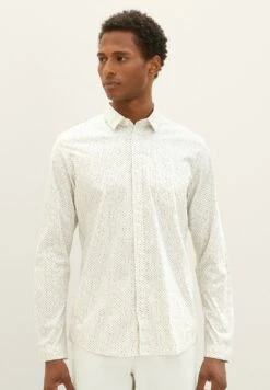 Tom Tailor Mit Allover-Print  - Overhemd - Beige Minimal Wording Design