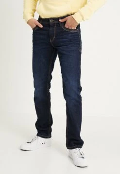 Tom Tailor Marvin - Straight Leg Jeans - Dark Stone Wash Denim Blue