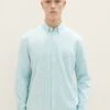 TOM TAILOR Denim Overhemd - Turquoise Structure