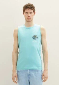 Tom Tailor Tank Mit Print - Top - Blue Tibetan Stone
