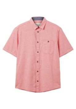 Tom Tailor Kurzarm Mit Brusttasche - Overhemd - Red Herringbone Structure -Syntia Delaney 279560216de64aeca6f2a0c804184bd4