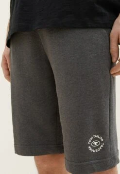 Tom Tailor Basic- Shorts - Dark Grey Melange -Syntia Delaney 284fbe024281407d857db59d81876817