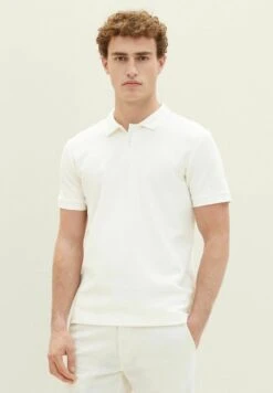 Tom Tailor Mit Struktur - Poloshirt - Off White