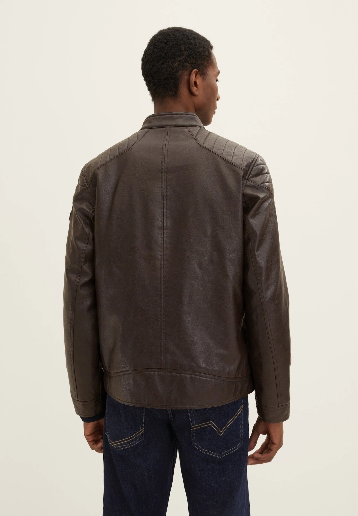 Tom Tailor Imitatieleren Jas - Espresso Brown Fake Leather 5 Tom Tailor Imitatieleren Jas - Espresso Brown Fake Leather - Afbeelding 3