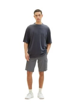Tom Tailor Cargo- Shorts - Grey Diamond Structure -Syntia Delaney 2cf9ecf7664c4adc8482d6724939f0ff