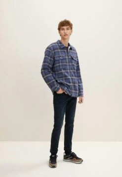 TOM TAILOR Denim Mit Karomuster  - Jas - Blue Coal Grey Big Check -Syntia Delaney 2cfcba52cdd54be692612e739ae9173f