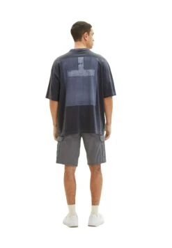 Tom Tailor Cargo- Shorts - Grey Diamond Structure -Syntia Delaney 2d361e2c7b1b4991866bf3f9fb0c31ad