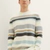 Tom Tailor Gestreifter - Trui - White Knitted Multi Stripe -Syntia Delaney 2f22e03107374540a386e4931d0b8677