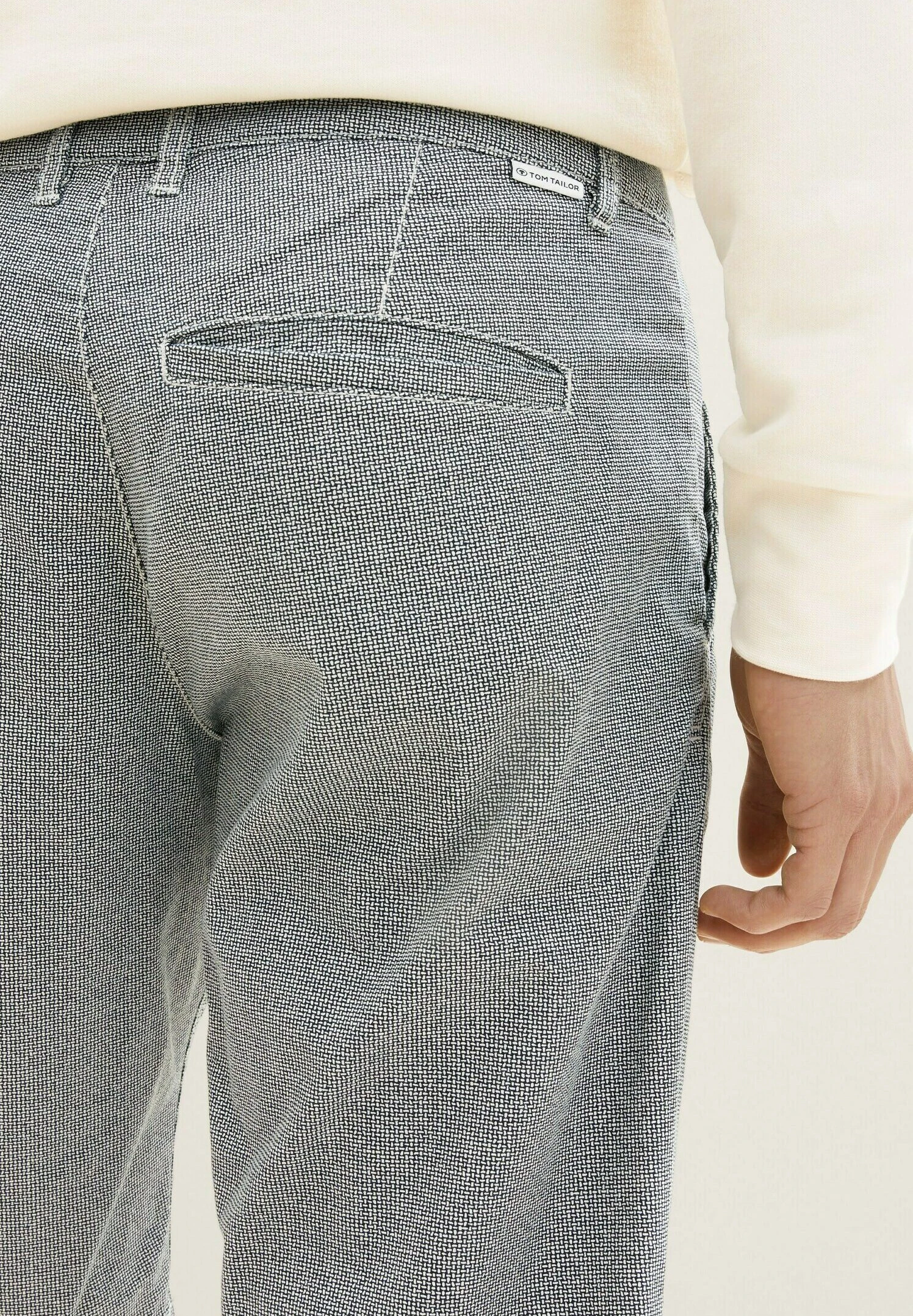 Tom Tailor Bermuda - Shorts - Navy/Offwhite Minimal 6 Tom Tailor Bermuda - Shorts - Navy/Offwhite Minimal - Afbeelding 4