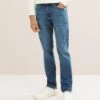 Tom Tailor Josh - Straight Leg Jeans - Used Mid Stone Blue Denim