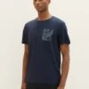 Tom Tailor Mit Aufgesetzter Tasche - T-Shirt Print - Sky Captain Blue