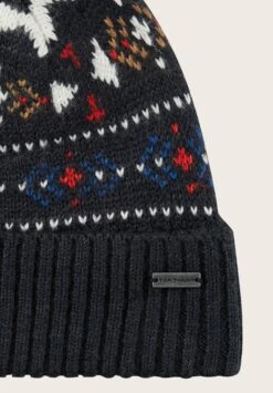 Tom Tailor Gemusterte- Muts - Navy Red Allover Jacquard -Syntia Delaney 35e6af21d0634a1ca7f869b524ff3216