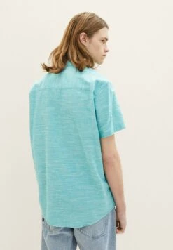 TOM TAILOR Denim Kurzarm - Overhemd - Turquoise Chambray -Syntia Delaney 3672600965354fd68642aa971f4aea74