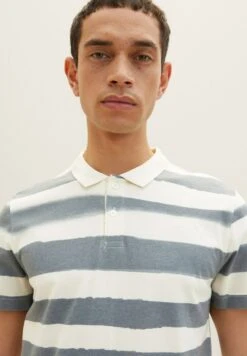 Tom Tailor Gestreiftes - Poloshirt - Water Navy Stripes Beige Base -Syntia Delaney 385dc749fe1b488a8a28a5d5101bbe79