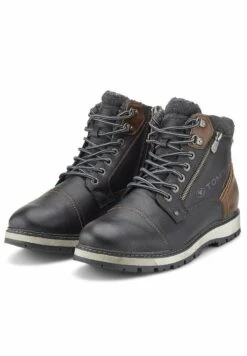 Tom Tailor Licence Gefütterte- Veterboots - Black -Syntia Delaney 38755fdcfdf24bf9acfcfc203e0a067c