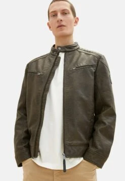 Tom Tailor Imitatieleren Jas - Brown Fake Leather -Syntia Delaney 3ac516499db54f169ffb54331512a068
