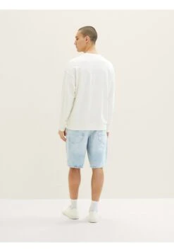 TOM TAILOR Denim Jeansshort - Used Bleached Blue Denim -Syntia Delaney 3e4bfc477a9d4c0e84583448d8949cdd