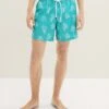 TOM TAILOR Denim Mit Allover-Print - Zwemshorts - Green White Big Coral Print -Syntia Delaney 3fd80bbe00e74e65a466173c2a74186c