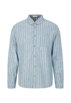 Tom Tailor Gemustertes- Overhemd - Blue Off White Navy Stripe -Syntia Delaney 430f28c722974851bedab168888d0c63