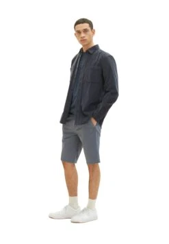 Tom Tailor Shorts - Blueish Grey Diamond Structure -Syntia Delaney 4349f9ee04b347299532fca89e770538