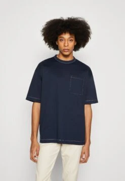 TOM TAILOR Denim Oversized With Pocket - T-Shirt Basic - Sky Captain Blue