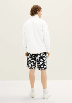 TOM TAILOR Denim Bedruckte - Trainingsbroek - Black White Wildflower Print -Syntia Delaney 4505fbcb466645c0b4f7eaaa03273ce4