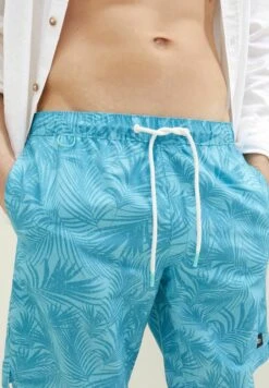 Tom Tailor Gemusterte - Zwemshorts - Blue Tibetan Stone Leaf Design -Syntia Delaney 46691f237474411c933125429f7626ca