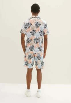 Tom Tailor Gemusterte- Shorts - Orange Colorful Leaf Design -Syntia Delaney 494f167e9d4d41e58c40d59da767f14b