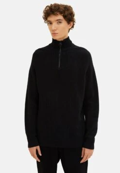 TOM TAILOR Denim Troyer - Trui - Black